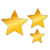 Набор топперов Звезды акрил золото зн010