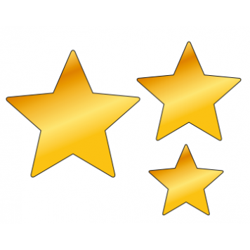 Набор топперов Звезды акрил золото зн010