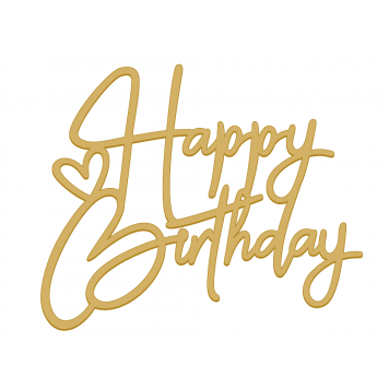 Топпер HB золотой акрил нов44