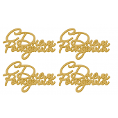 Топперы С днем рождения золотой акрил нов71