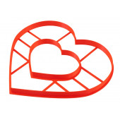 Вырубка для коржей Сердце двойное, 20см