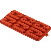 Форма Новогодняя трость силиконовая, 12 ячеек