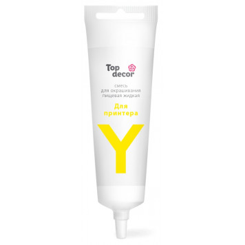 Чернила для принтера Топ декор Желтый, 100г