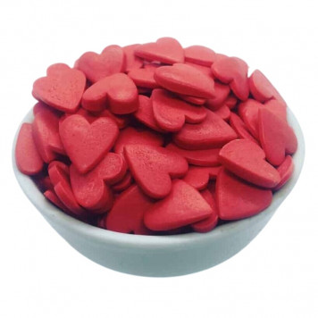 Посыпки Сердца красные большие, 50гр