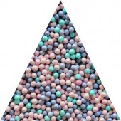 Посыпки Шарики голубо-лилово-розовые перлам 2мм, 50г