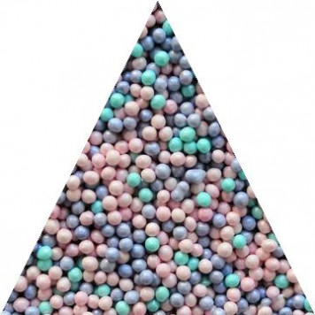 Посыпки Шарики голубо-лилово-розовые перлам 2мм, 50г