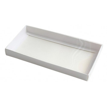 Коробка для плитки с прозр.крышкой 18*9*1 белая