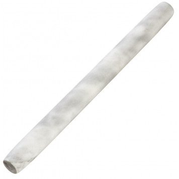 Скалка из мрамора 25х2,2х2,2 см, цвет белый