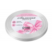 Лента атласная, 6 мм, 23±1 м, белая №01