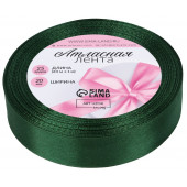 Лента атласная, 20 мм, 23±1 м, тёмно-зелёная №128