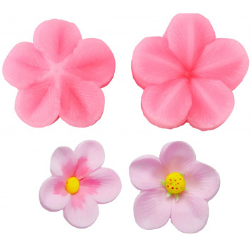 Молд 2 части 4х2,9 см "Цветок" цвет МИКС