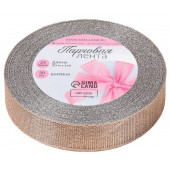 Лента парчовая, 20 мм, 23±1 м, цвет серебряный