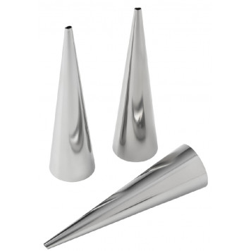 Формы для круассанов и трубочек, 12.5×3.5 см, набор 3 шт., нержавеющая сталь