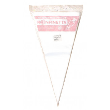 Кондитерские мешки KONFINETTA, 55 мкм, 41×21 см, 50 шт., прозрачные