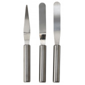 Набор лопаток - палеток кондитерских Доляна, 3 шт., 22×8×1.5 см, серебристый