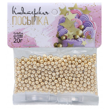 Кондитерский декор «Самый лучший день», 4 мм, золотая , 20 г