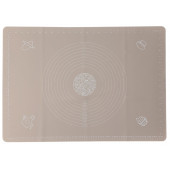 Коврик для выпечки и раскатки теста с разметкой Доляна «Капучино», силикон, 70×50 см, бежевый