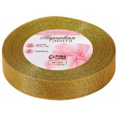 Лента парчовая, 20 мм, 23±1 м, цвет золотой