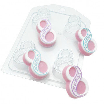 Форма пластиковая 8 марта мини 4 ячейки