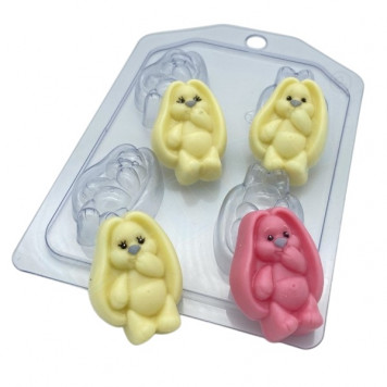 Форма пластиковая Зайка ушастый мини