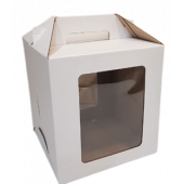 Коробка 22*22*24 с окнами и ручкой