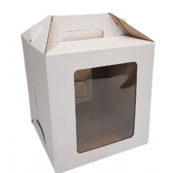 Коробка 22*22*24 с окнами и ручкой