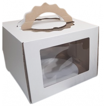 Коробка 24*24*20 с окнами и ручкой