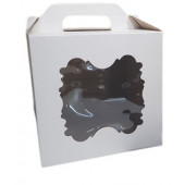 Коробка 30*30*30 с окнами и ручкой