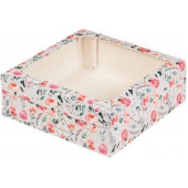 Коробка 20*20*7 с окном Розы
