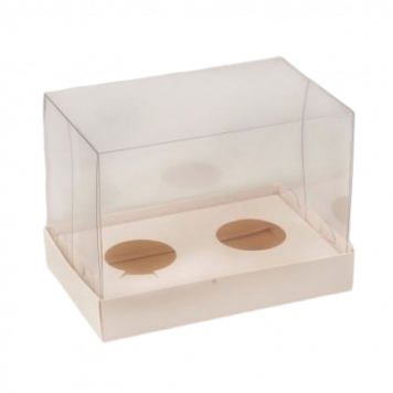 Коробка 2 капкейка 16*10*12 купол