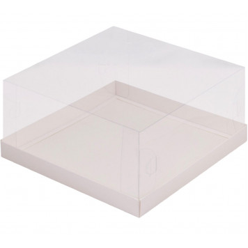 Коробка 22*22*11 с прозр куполом белая