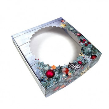 Коробка для пряника 12*12*3 Новый год