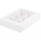 Коробка 6 конфет 15*11*3 белая