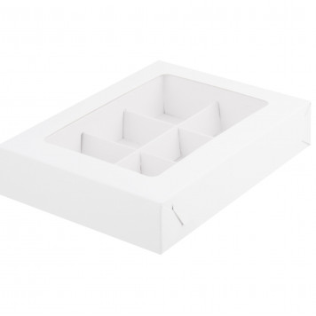 Коробка 6 конфет 15*11*3 белая