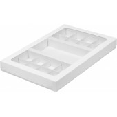 Коробка на 16 конфет и плитка белая