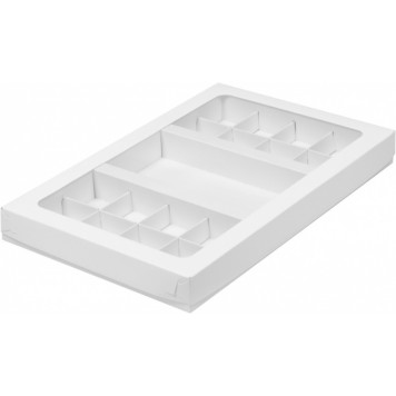 Коробка на 16 конфет и плитка белая