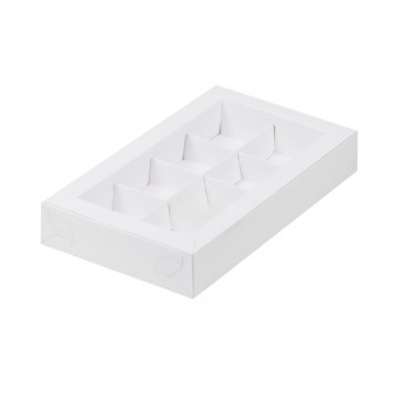 Коробка 8 конфет 19*11*3 белая