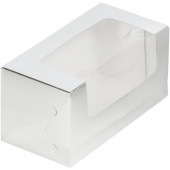 Коробка для кекса 20*10*10 серебро