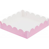 Коробка для пряников 20*20*3,5 розовая