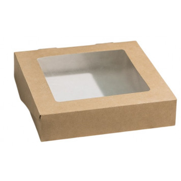 Коробка 20*20*4,5 крафт/белая DoECO