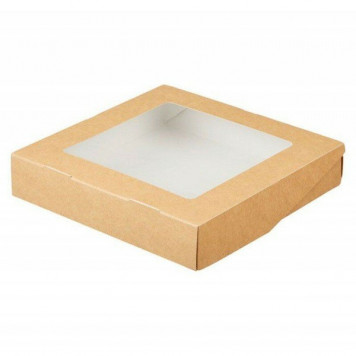 Коробка 20*20*5,5 крафт/белая складная FG