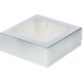 Коробка для зефира 20*20*7 серебро