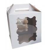 Коробка 20*20*22 с окнами и ручкой