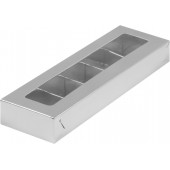 Коробка 5 конфет 23*7*3 серебро