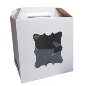 Коробка 28*28*30 с 2 окнами и ручкой