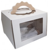 Коробка 30*30*20 с окнами и ручкой
