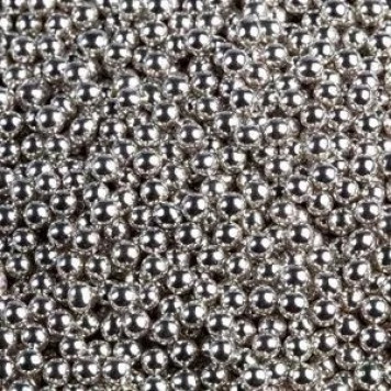 Посыпка Шарики серебро Италия 3мм, 50гр