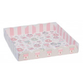 Коробка для кондитерских изделий с PVC крышкой  «Доброе утро!», 18 х 18 х 3 см