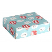 Коробка сборная крышка-дно без окна, "Шарики в облаках", 18 х 15 х 5 см