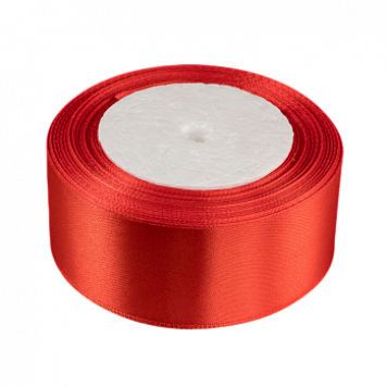 Лента атласная Сатин Красный 38мм, 25ярд
